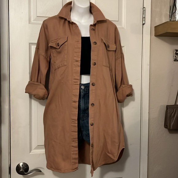 The Drop Button Down Shirt Jacket Shacket Sz S - Picture 2 of 11